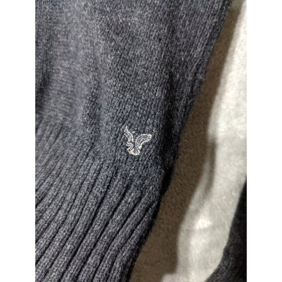 🍑AMERICAN EAGLE Women Sweater Knit Pullover Fall Winter Solid Gray Slim XS(0-2) - Picture 9 of 13